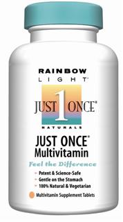 Just Once Multivitamin/Mineral  
Nutrients plus energizing foods & herbs for completely vegetarian nutrition.