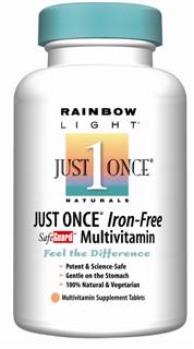 Just Once Iron-Free SafeGuard Multivitamin
Completely vegetarian nutrition compatible with certain prescription medications.