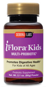 iFlora Probiotics for Kids supplements the normal flora colonies of children with a natural blend of six age-specific strains of friendly flora, recommended by scientists as especially beneficial and safe for children of all ages. This premier powder formula helps maintain a healthy immune response, support normal digestion and elimination, sustain a healthy urinary tract, and promote healthy skin..