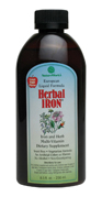 Herbal Iron is a liquid iron and multi-vitamin supplement that is formulated using iron-II-lactate, rather than the commonly used gluconate. The difference is that iron-II-lactate is a highly absorbable and easily tolerable form of iron.

Vitamin C, natural fruit and vegetable concentrates, such as currant, spinach and red beet - some of the most abundant iron sources known - fortify the formula and create its pleasant taste. This is an especially important feature for children with fussy taste buds..