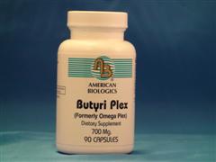 Butyric acid is a short chain fatty acid that helps heal the gut mucosa of the large intestine and is necessary for the proper balance of flora..