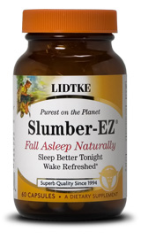 Slumber-EZ from LIDTKE allows you to fall asleep naturally, stay asleep, and wake with ease and restoration..