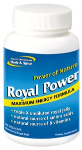 Triple strength undiluted real royal jelly and spice formula.