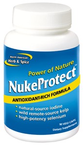 Protective potassium iodide, selenium yeast and spice formula.