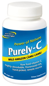 100% raw food vitamin C from camu camu, acerola cherry, Rhuscoriaria and rose hip.