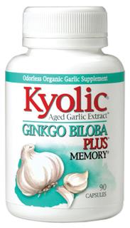 Ginkgo Biloba Plus from Kyolic is a combination of Aged Garlic Extract, Eleuthero and Ginkgo Biloba which supports memory, concentration, learning and overall mental acuity..