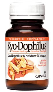 Kyo-Dophilus is formulated with three specially cultured, non-dairy, heat-stable, stomach acid resistant, human strain of beneficial bacteria..