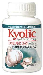 Kyolic One Per Day helps maintain healthy circulation, normal cholesterol, homocysteine levels and overall cardiovascular health* in one convenient caplet..
