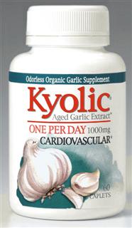 Kyolic One Per Day helps maintain healthy circulation, normal cholesterol, homocysteine levels and overall cardiovascular health* in one convenient caplet..