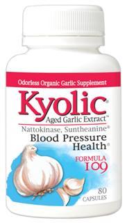 Kyolic Formula 109 contains a unique and natural combination of Nattokinase and Suntheanine with Aged Garlic Extract to help relax and support healthy blood pressure through different pathways..