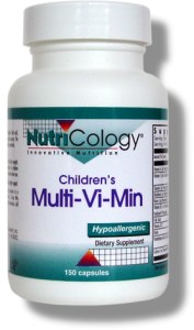 Small capsule size ('3') for easy swallowing. Children's Multi-Vi-Min capsules may also be opened and sprinkled into desired liquid..