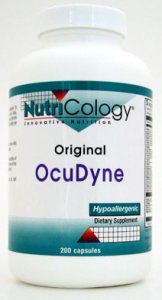The nutrients contained within each of the OcuDyne formulas support the structure and various functions of the eye.* OcuDyne contains prime antioxidants, key amino acids, minerals, bioflavonoids, and extracts of Ginkgo biloba and Bilberry (Viccinium myrtillus)..