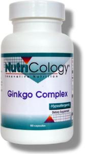 Ginkgo Complex from Nutricology is a nutriotious formula designed to support the central nervous system, as well as circulation and the production of neurotransmitters in the brain..