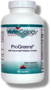 ProGreens contains adaptogenic herbs, active probiotics, fibers, and a variety of nutrient rich superfoods..