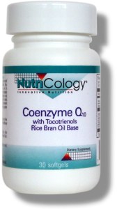 Coenzyme Q10 with Tocotrienols includes a substantial amount of mixed tocotrienols and 100 mg of CoQ10 per softgel, in a rice bran oil base (from brown rice)..