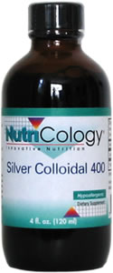 A stable mild silver protein, with a particle size of 4 nanometers and a concentration of 400 ppm. 5 ml (approx. 1 tsp) contains 2000 micrograms of silver..