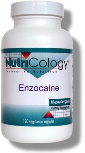 Enzocaine combines a synergistic blend of herbs, nutrients, and proteolytic enzymes which provide nutritional support for connective tissue and joint tissue..
