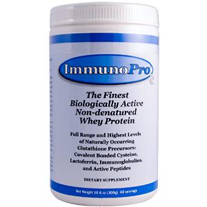 ImmunoPro is a superior biologically active whey protein containing high levels of non-denatured lactoferrin, immunoglobulins, active peptides and growth factors..
