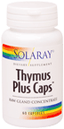 Thymus Plus Caps from Solaray are fast acting immune system boosters, using all natural homeopathic ingredients..
