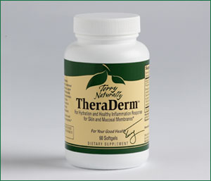 TheraDerm is a blend of plant and marine oils to provide GLA and EPA for healthy 
inflammation response directly related to healthy skin function. It is beneficial for dry, 
scaly skin as it has benefits of the herb devil's claw which has been clinically documented 
for healthy inflammation response and hydration of the skin by increasing hyaluronic 
acid by as much as 41%..