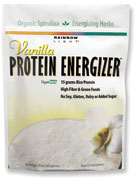 asy to digest, delicious low-fat, low-carb vegetarian protein shake with no added 

sugar, featuring 15 grams of 100% hypoallergenic rice protein, stimulant-free energy 

support from adaptogenic herbs, plus 500 mg of spirulina and 6 grams of fiber.