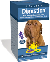 Acacia fiber, probiotics support digestion and promote the healthy bowel function of your dog..