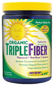 Organic Triple Fiber is a blend of organic ground flaxseed, organic acacia fiber and organic (gluten-free) oat bran..