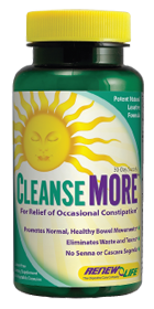 CleanseMORE is a natural laxative and overnight colon cleanse. The bowel cleansing formula is made with herbs and magnesium hydroxide to help relieve occasional constipation..