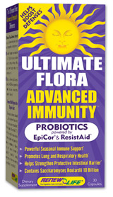 Just in time for Cold & Flu season. NEW Ultimate Flora Advanced Immunity from the makers
of Americas fastest growing line of probiotics. This unique formula combines 3 proven
natural ingredients to enhance defenses during peak times throughout the year.* Advanced Immunity combines: Saccharomyces Boulardii Immunobiotic, EpiCor Immunogen, ResistAid (LAG).