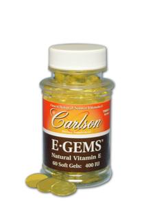 Nearly forty years have
gone into developing the range
and potency depth of the Carlson
All-Natural Vitamin E product line..