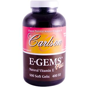 Physicians use and recommend Carlson Vitamin E
with confidence knowing that their patients will be
getting only the highest quality of 100% Natural-source
Vitamin E with full label potency guaranteed..