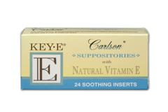 Key-E Suppositories (24 soothing inserts) Carlson Labs