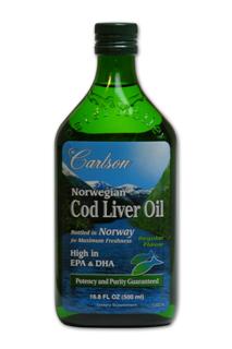 From the deep, unpolluted waters near Norway, Carlson brings you the finest cod liver oil which is naturally rich in Vitamin A, Vitamin D3, EPA and DHA. Only cod fish caught during the winter and early spring are used, as the liver oil content is highest at this time of year. The oil is separated from the liver tissues without the use of chemicals. To ensure freshness of Carlson Norwegian Cod Liver Oil, the air inside the glass bottle has been replaced with nitrogen.
Natural vitamin E is added to the cod liver oil to protect the freshness of the EPA and DHA both within the bottle and our bodies. Vitamin E prevents oxidation of polyunsaturated oils.

THIS PRODUCT is regularly tested (using AOAC international protocols) for freshness, potency and purity by an independent, FDA-registered laboratory and has been determined to be fresh, fully potent and free of detrimental levels of mercury, cadmium, lead, PCB's and 28 other contaminants..