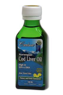 From the deep, unpolluted waters near Norway, Carlson brings you the finest cod liver oil which is naturally rich in Vitamin A, Vitamin D3, EPA and DHA. Only cod fish caught during the winter and early spring are used, as the liver oil content is highest at this time of year. The oil is separated from the liver tissues without the use of chemicals. To ensure freshness of Carlson Norwegian Cod Liver Oil, the air inside the glass bottle has been replaced with nitrogen.
THIS PRODUCT is regularly tested (using AOAC international protocols) for freshness, potency and purity by an independent, FDA-registered laboratory and has been determined to be fresh, fully potent and free of detrimental levels of mercury, cadmium, lead, PCB's and 28 other contaminants..