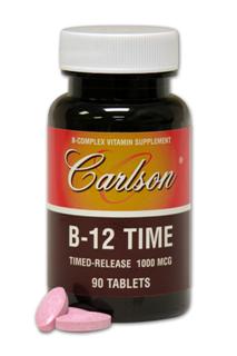 B-12 Time is formulated to provide a gradual release of Vitamin B-12 over a period of 3 to 5 hours for sustained absorption..