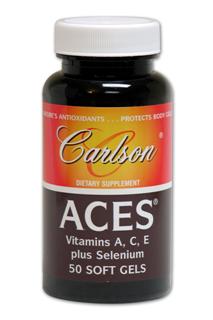 The sources of nutrients in ACES are chosen with care, Beta-Carotene (pro-Vitamin A) is derived from tiny plants, D. salina algae, which also supply minor amounts of other carotenoid antioxidants such as alpha carotene, cryptoxanthin, zeaxanthin, and lutein..