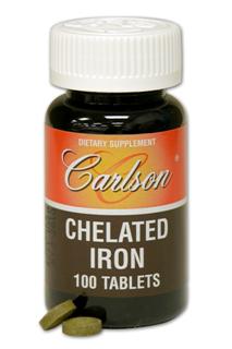 Carlson Chelated Iron is prepared to aid the absorption of iron.
The iron is chelated with glycine (an important amino acid in human nutrition)..