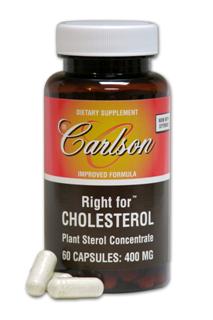 Just 2 tablets of Carlson Right for Cholesterol provides 850 mg of plant sterols every day.