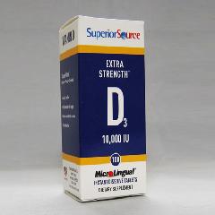 Superior Source Vitamins Vitamin D3 10,000 IU revolutionary Instant Dissolve Micro Tablet  providing Instant Release when placed under the tongue..