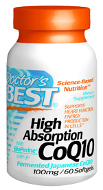 High Absorption CoQ10 contains pure, vegetarian source Coenzyme Q10 in a base of rice powder. In addition, High Absorption CoQ10 contains BioPerine, an herbal extract that enhances CoQ10 absorption..