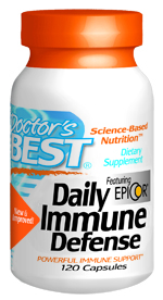 Daily Immune Defense featuring Epicor contains three novel factors that powerfully support immune health and wellness.*  Saccharomyces cerevisiae, Emed-OLE (premium olive leaf extract) and Immunolin, plus vitamins D3, Zinc & Copper provide additional support of the immune system..