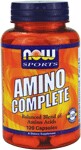 Balanced Blend of Amino Acids NOW Amino Complete contains a balanced blend of the following essential and non-essential amino acids:&nbsp; L-Alanine, L-Arginine, L-Aspartic Acid, L-Cysteine, L-Glutamic Acid, L-Glycine, L-Histidine, L-Isoleucine, L-Leucine, L-Lysine, L-Methionine, L-Ornithine, L-Phenylalanine, L-Proline, L-Serine, L-Threonine, L-Tryptophan, L-Tryosine and L-Valine..