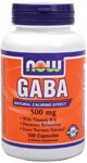  Natural Calming Effect  With Vitamin B-6  Promotes Relaxation  Eases Nervous Tension* GABA (gamma aminobutyric acid) is a non-essential amino acid found mainly in the human brain and eyes. It is considered an inhibitory neurotransmitter, which means it regulates brain and nerve cell activity by inhibiting the number of neurons firing in the brain. GABA is referred to as the "brain's natural calming agent". By inhibiting over-stimulation of the brain, GABA may help promote relaxation and ease nervous tension.* NOW provides only the naturally occurring form as found in food and in the body.  ;Related Products.