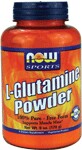 100% Pure - Free Form  Supports Muscle Mass*  Vegetarian Product Glutamine has recently been the focus of much scientific interest. A growing body of evidence suggests that during certain stressful times, the body may require more glutamine than it can produce. Under these circumstances glutamine may be considered a 'conditionally essential' amino acid. Glutamine is involved in maintaining a positive nitrogen balance (an anabolic state) and also aids rapidly growing cells (immune system lymphocytes and intestinal cell enterocytes). In addition, glutamine is a regulator of acid-base balance and a nitrogen transporter.*  NOW L-Glutamine Powder is a 100% pure, free-form, non-essential, amino acid and is the highest grade available.  L-Glutamine, A Versatile Amino Acid  Product FAQ's   Related Products.