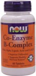 Nutritional Health  With Alpha Lipoic Acid and CoQ10  Supports Healthy Nervous System  Superior Utilization*  Vegetarian Formula  Enteric Coated B-Complex Vitamins are needed by the body for energy production, synthesis of hormones and blood cells, healthy nervous system function, and numerous other metabolic processes. The forms of the B Vitamins found in foods and most supplement, however, are not readily utilized by the body. They require conversion into their active forms before they can perform their functions as cofactors in bio-chemical reactions. NOW Co-Enzyme B-Complex contains B Vitamins already in their active or 'Coenzyme' forms. This enables the body to use them more quickly and efficiently because once absorbed, they are transported directly to their site of action, requiring no conversion. NOW Co-Enzyme B-Complex tablets are enteric coated to enhance bioavailability and delivery to intestinal absorption sites intact, unharmed by stomach acids.*  Co-Enzyme B-Complex Fact Sheet  Niacin - Forms and Safety.