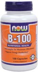 Nutritional Health  B-Complex for Maximum Effectiveness  Supports Energy Production* B-100 Caps are a blend of key B vitamins combined with other nutritional factors for enhanced synergism. This formula provides recommended potencies of the most important B vitamins and is designed to supply your body's required daily intake in one complete supplement. &nbsp; Read FAQ's  &nbsp; Niacin - Forms and Safety.
