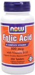 An estimated 20% of the US population suffers from some form of folic acid deficiency.  And as one of the most difficult water-soluble vitamins to absorb, quality plays an integral role when choosing this essential B vitamin.  NOWs Folic Acid 800 mcg is a state of the art blend that includes 25 mcg of Vitamin B-12 for synergistic effect and quick absorption.  When used in combination with vitamin B-12, folic acid may help facilitate the production of cellular energy.* From the FDA's website: "0.8 mg folic acid in a dietary supplement is more effective in reducing the risk of neural tube defects than a lower amount in foods in common form. FDA does not endorse this claim. Public health authorities recommend that women consume 0.4 mg folic acid daily from fortified foods or dietary supplements or both to reduce the risk of neural tube defects." As part of a well-balanced diet that is low in saturated fat and cholesterol, Folic Acid, Vitamin B6 and Vitamin B12 may reduce the risk of vascular disease. FDA evaluated the above claim and found that, while it is known that diets low in saturated fat and cholesterol reduce the risk of heart disease and other vascular diseases, the evidence in support of the above claim is inconclusive..