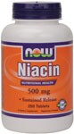 Niacin 500 mg (250 Tabs) NOW Foods