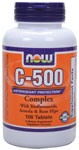 C-500 provides a potent dosage of this key vitamin and is blended with Bioflavonoids, Acerola, Rose Hips and Rutin, which are natural synergists to Vitamin C. Vegetarian Formula..