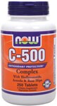 C-500 provides a potent dosage of this key vitamin and is blended with Bioflavonoids, Acerola, Rose Hips and Rutin, which are natural synergists to Vitamin C. Vegetarian Formula..